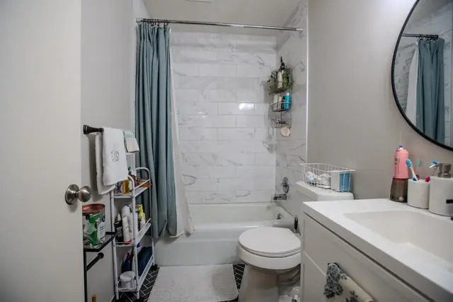 Renovated bathroom, 1524 Burcham Dr, East Lansing student rental