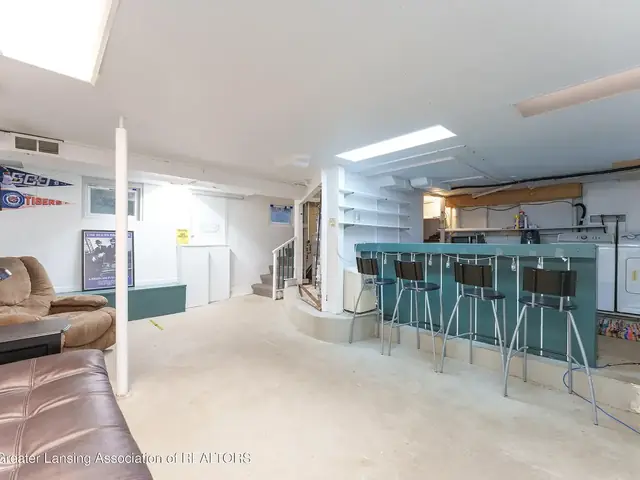 Basement hangout and bar, 646 N Hagadorn, East Lansing student rental
