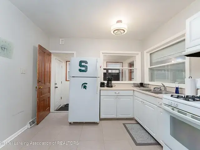 Kitchen, Spartan fridge included, 646 N Hagadorn, East Lansing student rental